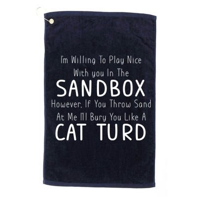 Play Nice Sandbox Cat Turd Golf Towel