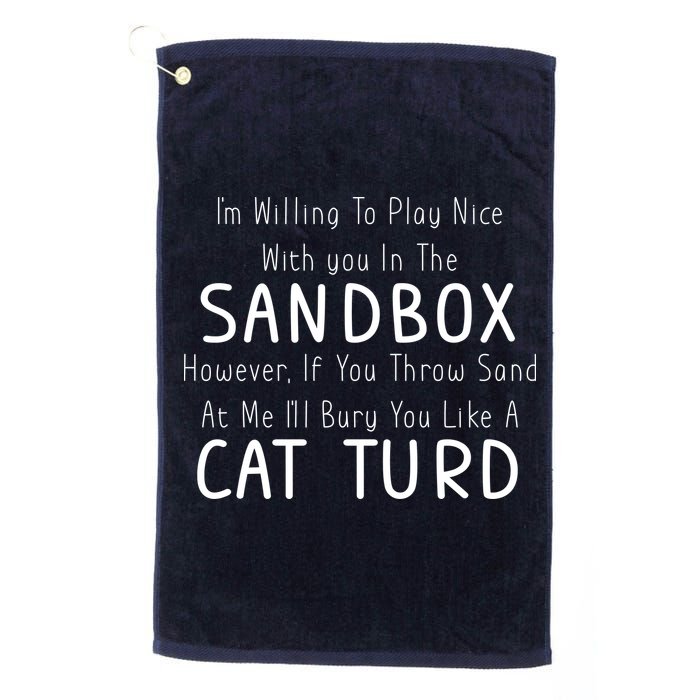 Play Nice Sandbox Cat Turd Golf Towel