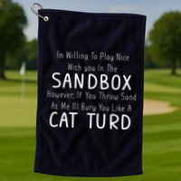Play Nice Sandbox Cat Turd Golf Towel