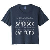 Play Nice Sandbox Cat Turd Women's Crop Top Tee