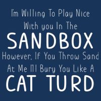 Play Nice Sandbox Cat Turd Women's V-Neck T-Shirt