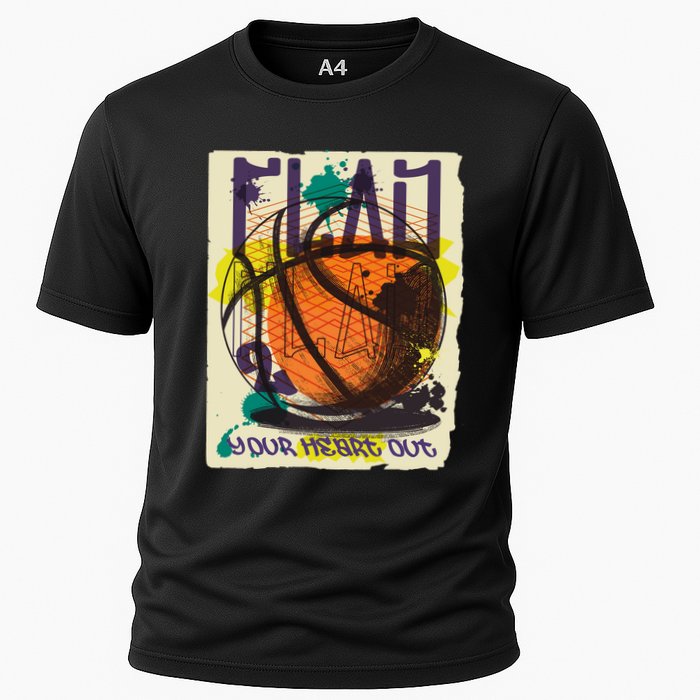 Play Your Heart Out Basketball Cooling Performance Crew T-Shirt