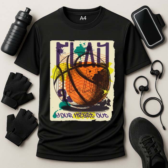 Play Your Heart Out Basketball Cooling Performance Crew T-Shirt