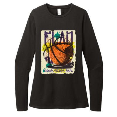 Play Your Heart Out Basketball Womens CVC Long Sleeve Shirt