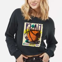 Play Your Heart Out Basketball Cropped Pullover Crew