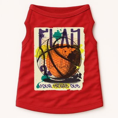 Play Your Heart Out Basketball Doggie Tank