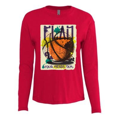 Play Your Heart Out Basketball Womens Cotton Relaxed Long Sleeve T-Shirt