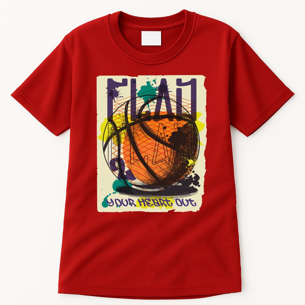 Play Your Heart Out Basketball Tall T-Shirt