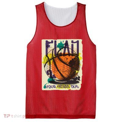 Play Your Heart Out Basketball Mesh Reversible Basketball Jersey Tank