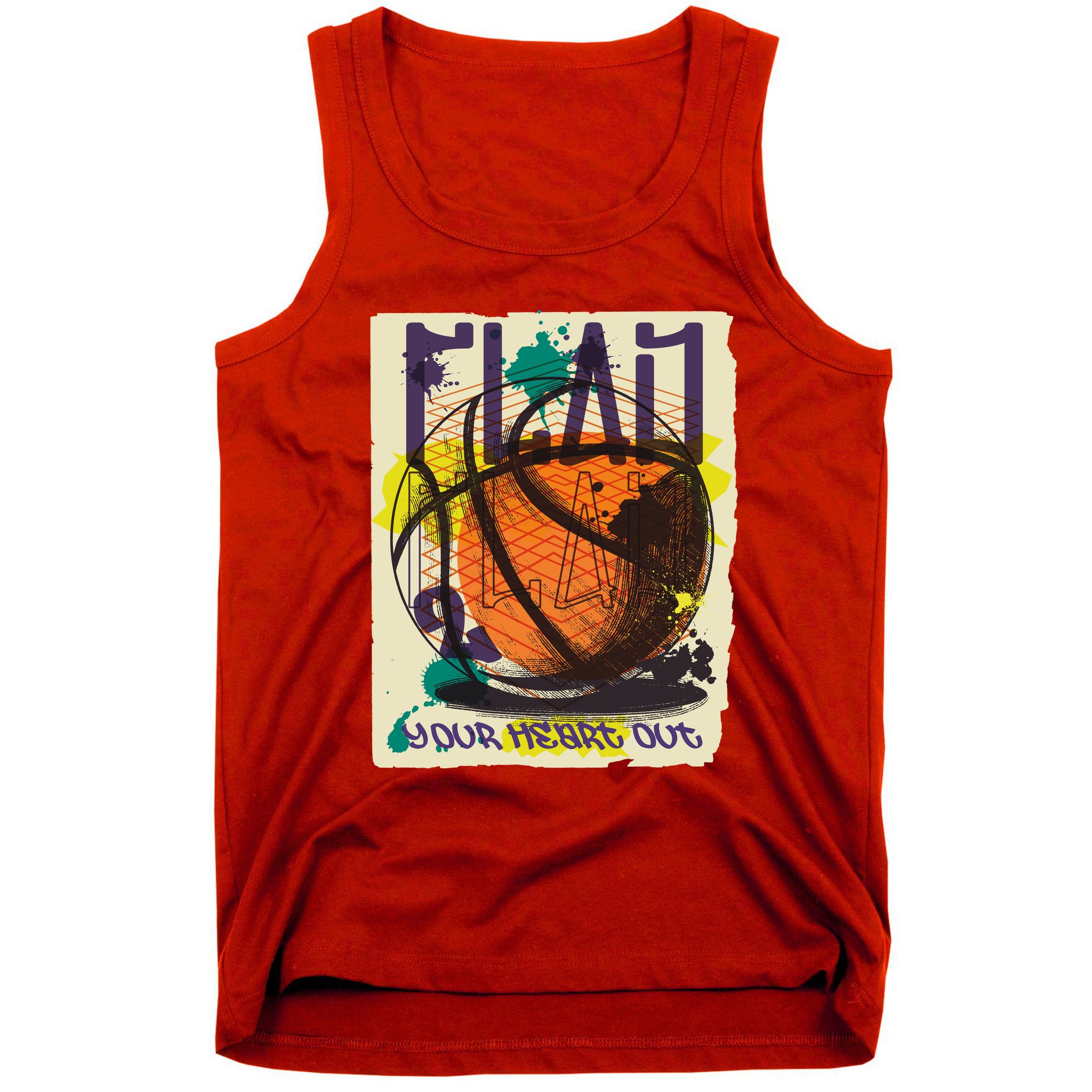 Play Your Heart Out Basketball Tank Top