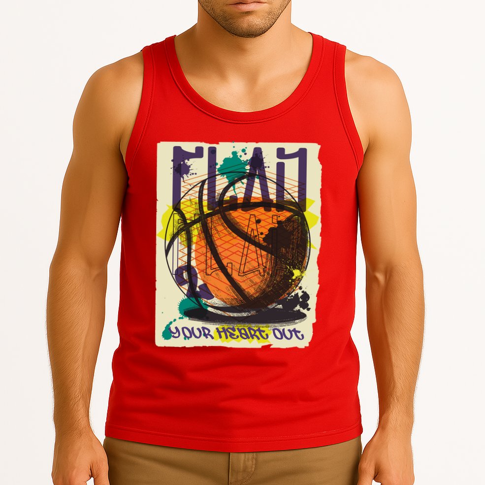Play Your Heart Out Basketball Tank Top