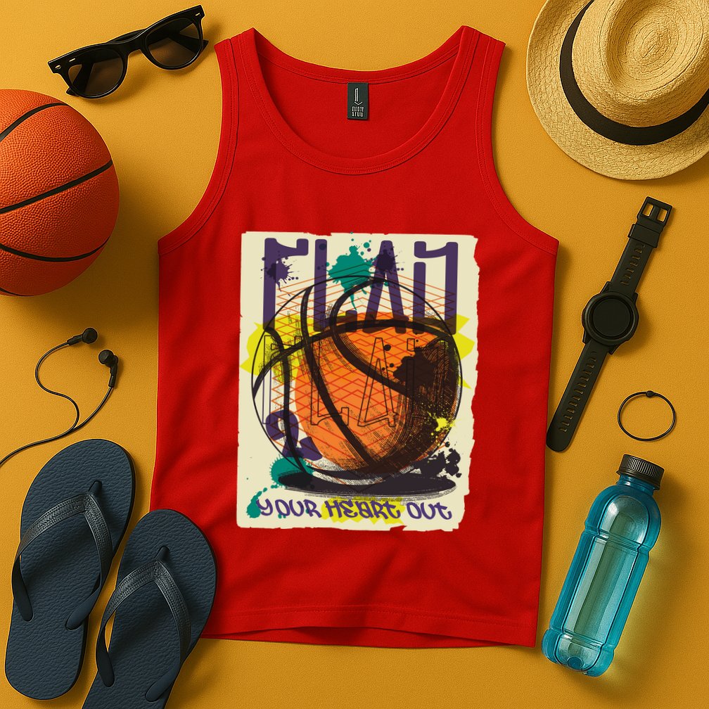 Play Your Heart Out Basketball Tank Top
