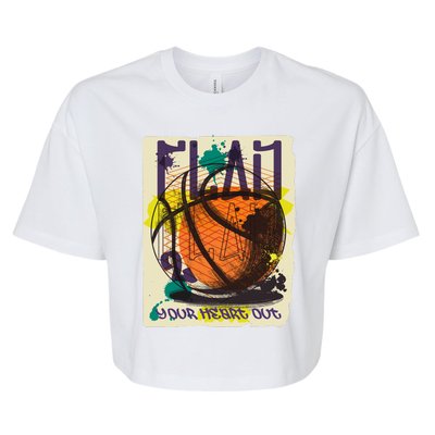 Play Your Heart Out Basketball Bella+Canvas Jersey Crop Tee