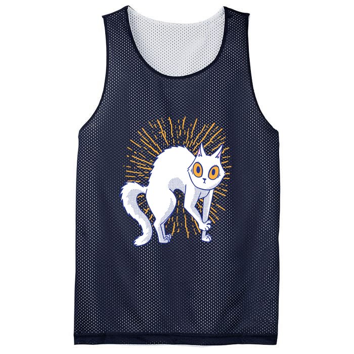 Playful Cat Mesh Reversible Basketball Jersey Tank