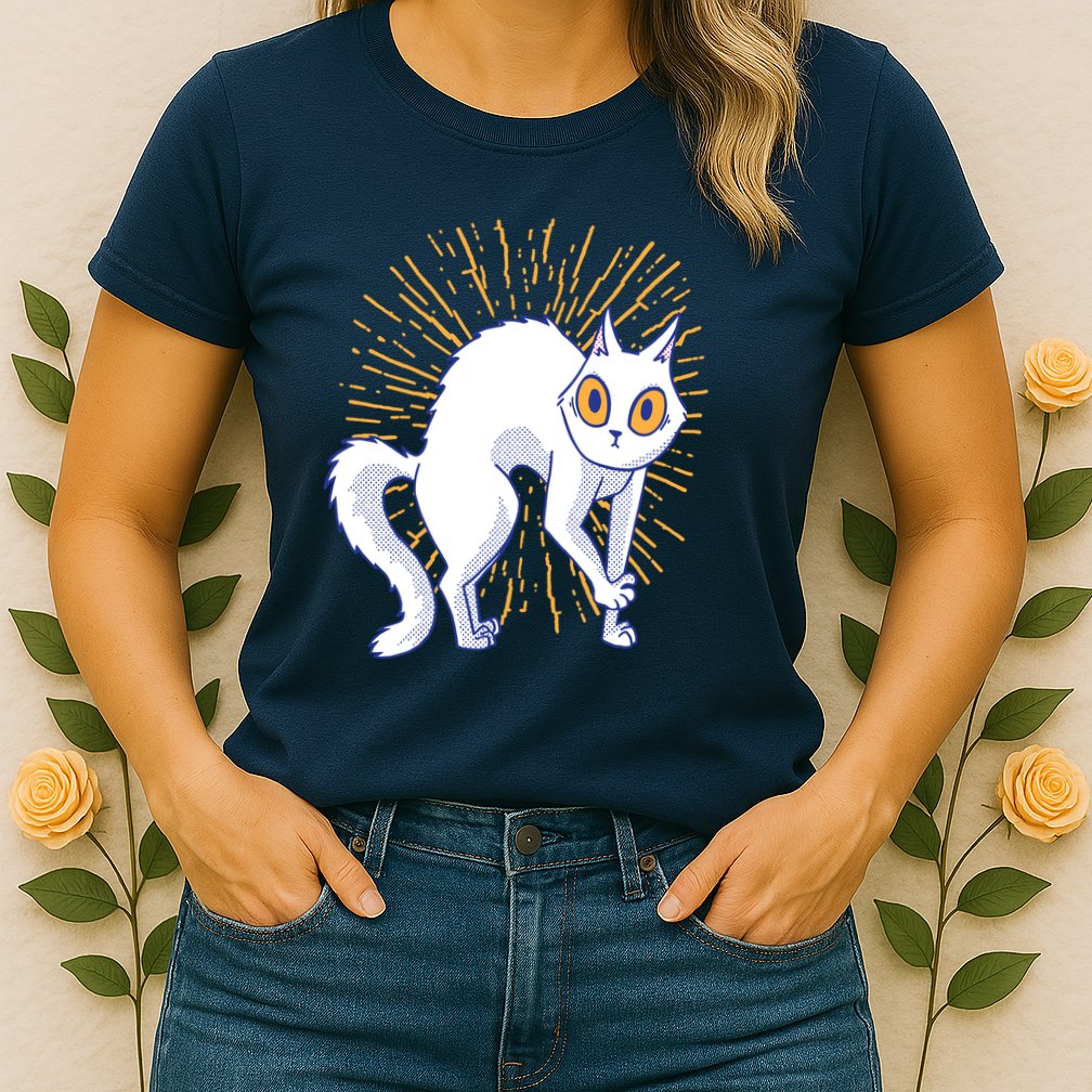 Playful Cat Womens T-Shirt