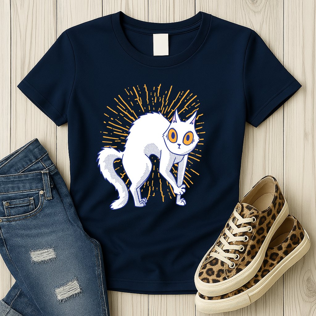 Playful Cat Womens T-Shirt