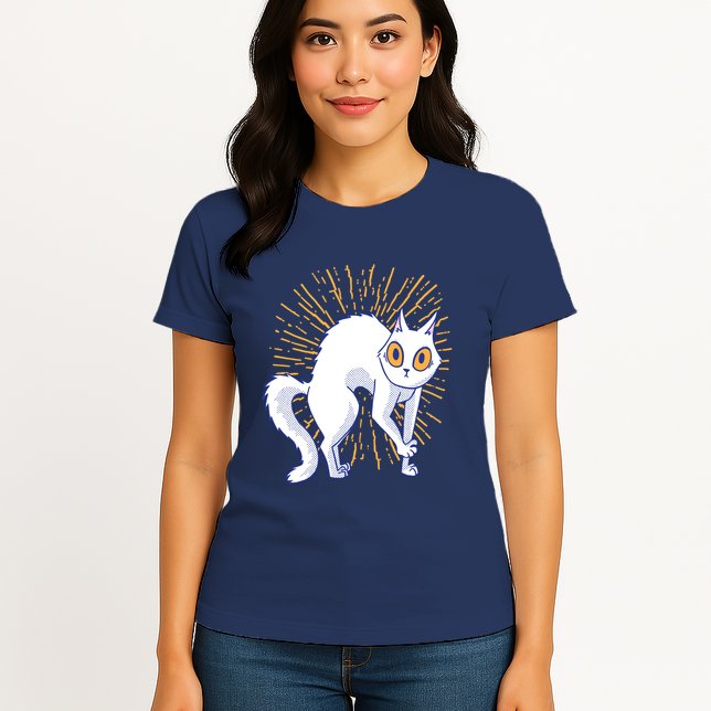 Playful Cat Womens T-Shirt