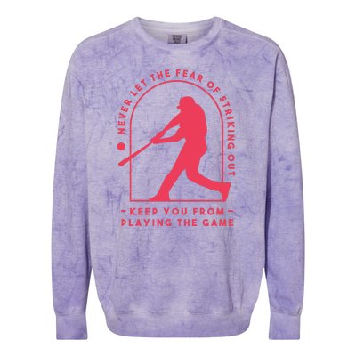 Playing The Game Baseball Colorblast Crewneck Sweatshirt