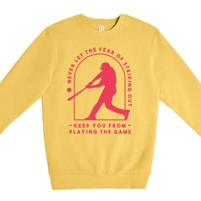 Playing The Game Baseball Premium Crewneck Sweatshirt