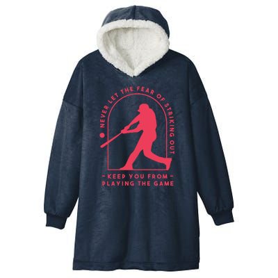 Playing The Game Baseball Hooded Wearable Blanket