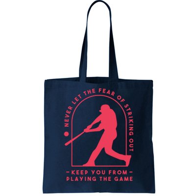 Playing The Game Baseball Tote Bag