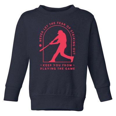 Playing The Game Baseball Toddler Sweatshirt