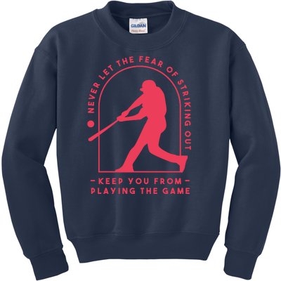 Playing The Game Baseball Kids Sweatshirt