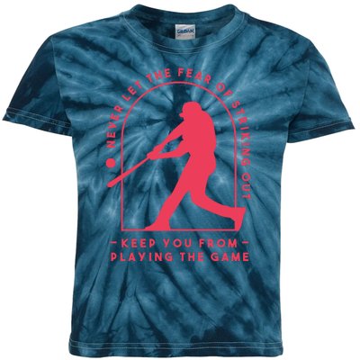 Playing The Game Baseball Kids Tie-Dye T-Shirt