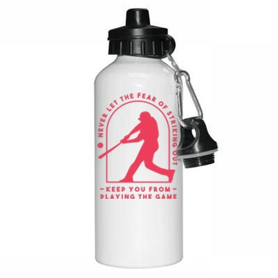 Playing The Game Baseball Aluminum Water Bottle