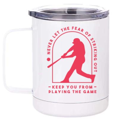 Playing The Game Baseball 12 oz Stainless Steel Tumbler Cup