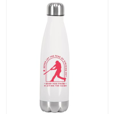 Playing The Game Baseball Stainless Steel Insulated Water Bottle