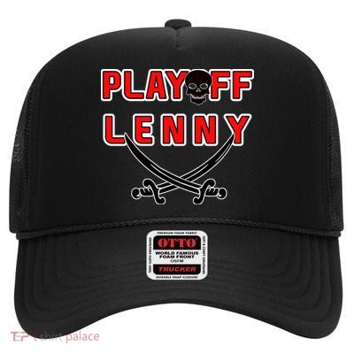 Playoff Lenny Tampa Bay Football Skull High Crown Mesh Back Trucker Hat