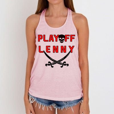 Playoff Lenny Tampa Bay Football Skull Women's Knotted Racerback Tank