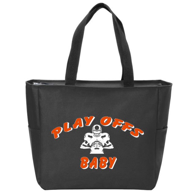 Playoffs Baby Football Zip Tote Bag