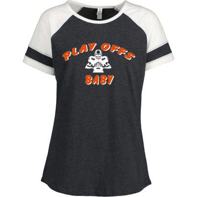 Playoffs Baby Football Enza Ladies Jersey Colorblock Tee