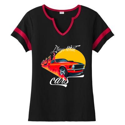 Plays With Cars Matching Family Ladies Halftime Notch Neck Tee