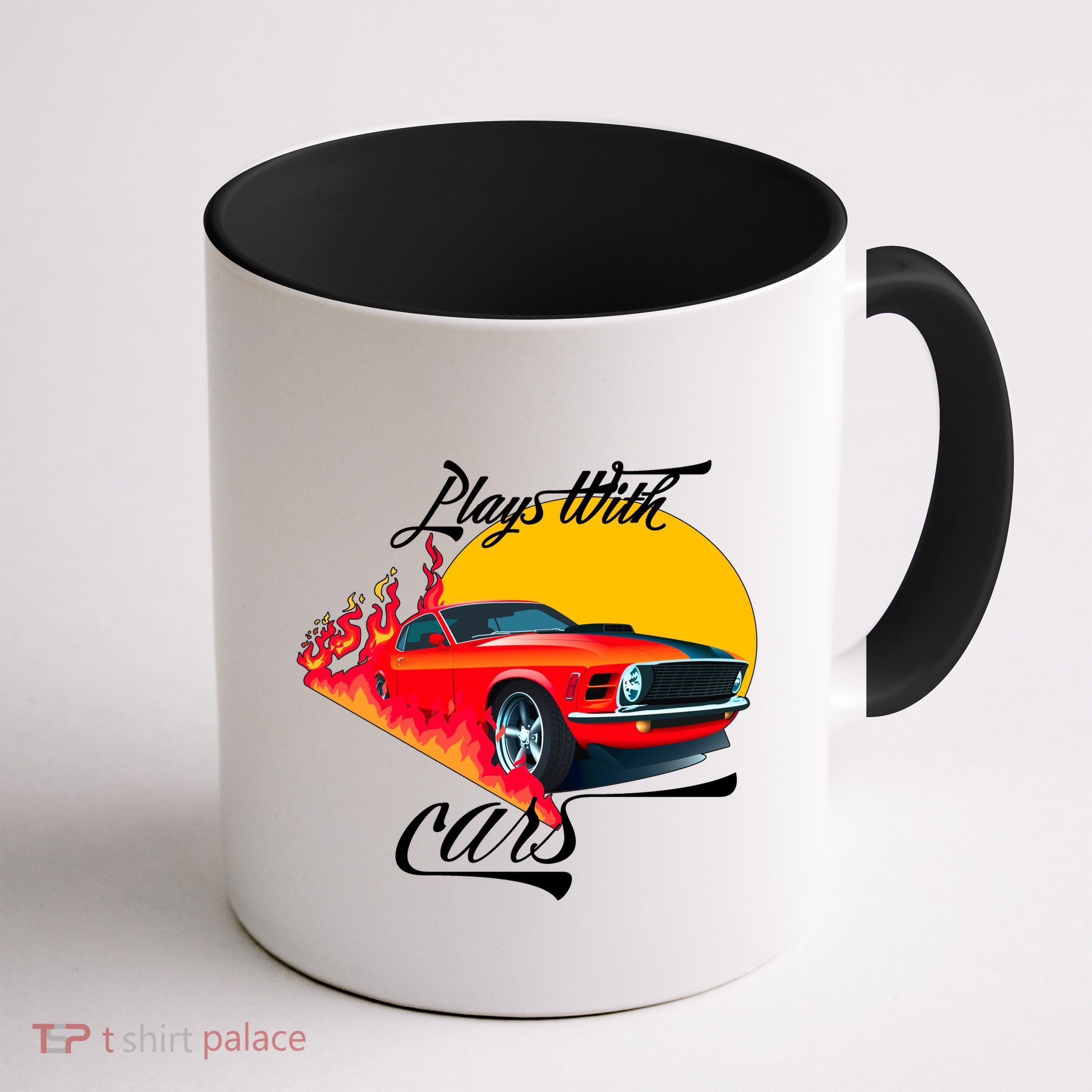 Plays With Cars Matching Family Mug