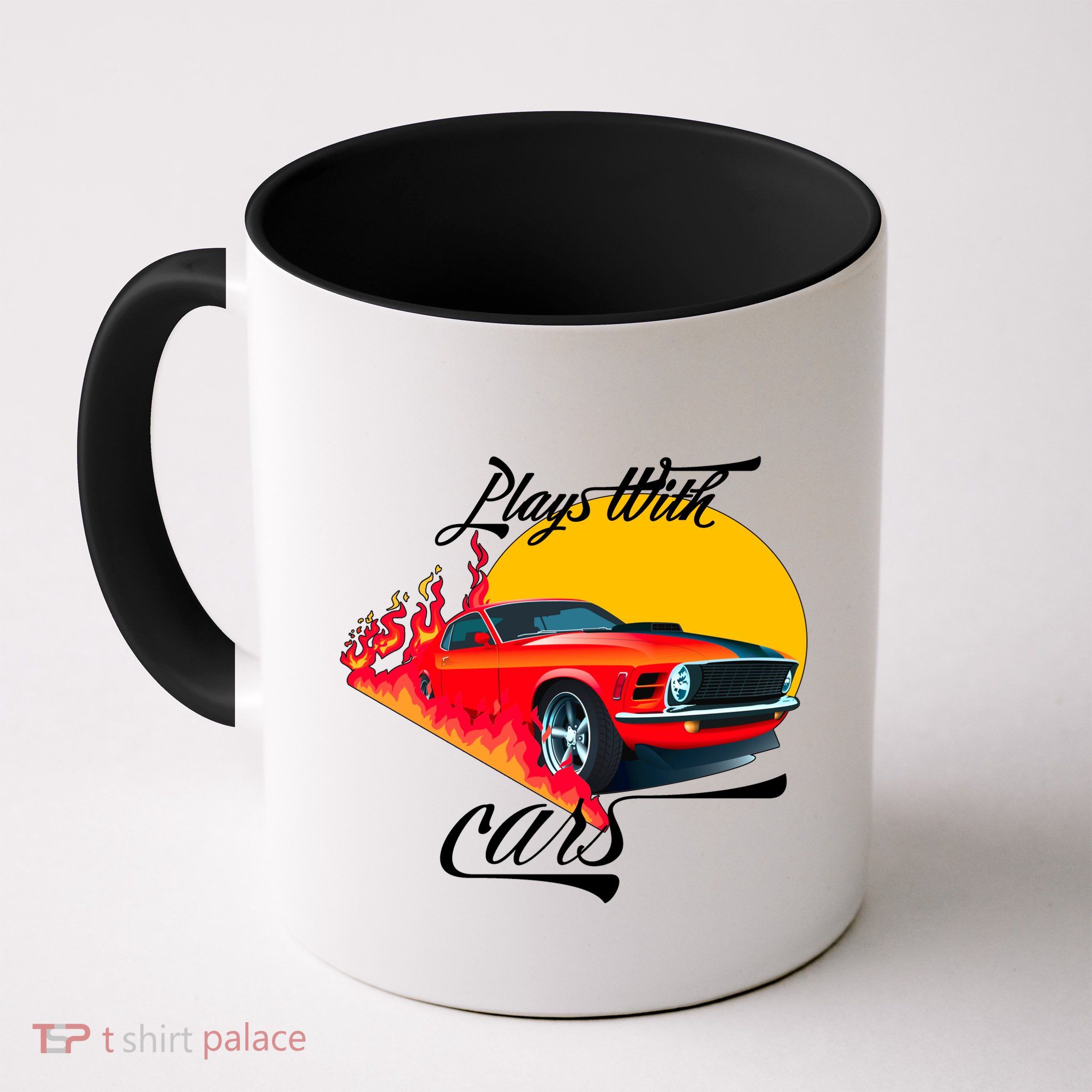 Plays With Cars Matching Family Mug
