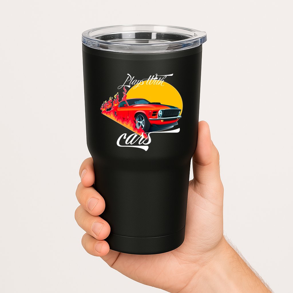 Plays With Cars Matching Family Tumbler