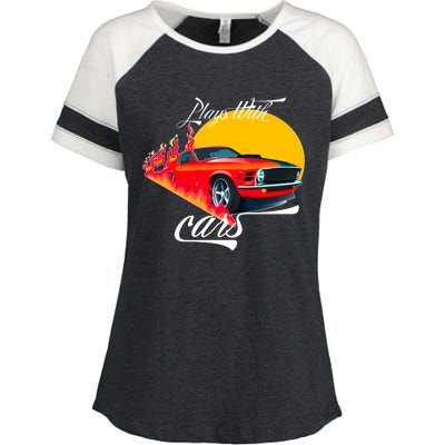 Plays With Cars Matching Family Enza Ladies Jersey Colorblock Tee