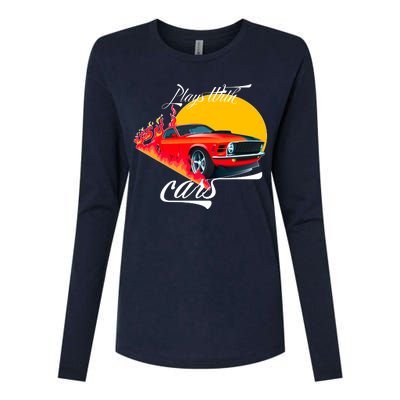 Plays With Cars Matching Family Womens Cotton Relaxed Long Sleeve T-Shirt