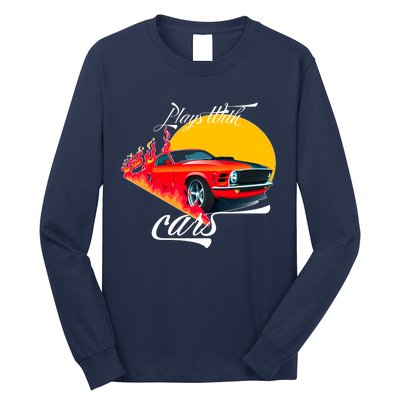 Plays With Cars Matching Family Long Sleeve Shirt