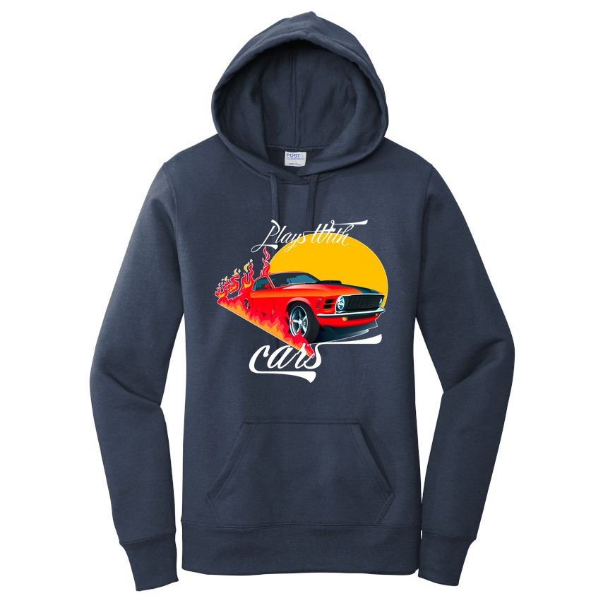 Plays With Cars Matching Family Women's Pullover Hoodie