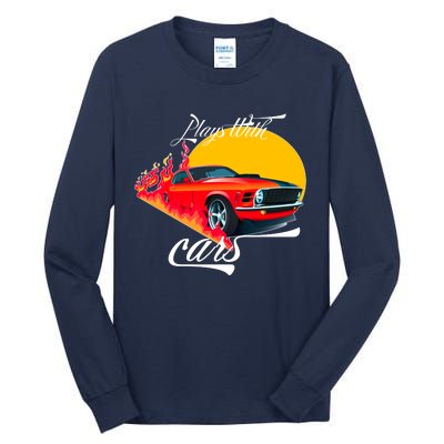 Plays With Cars Matching Family Tall Long Sleeve T-Shirt