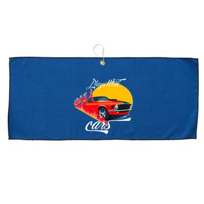 Plays With Cars Matching Family Large Microfiber Waffle Golf Towel