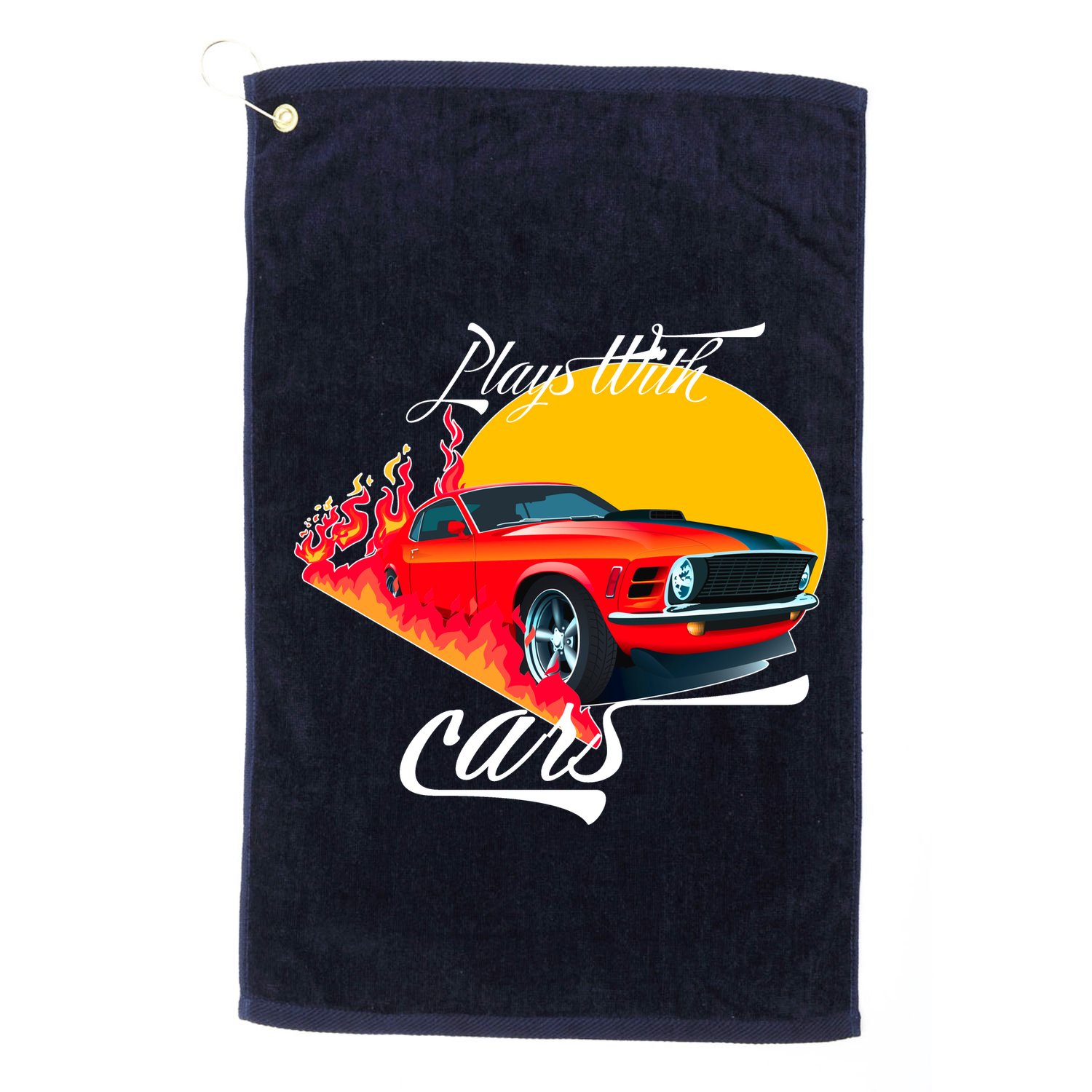 Plays With Cars Matching Family Golf Towel