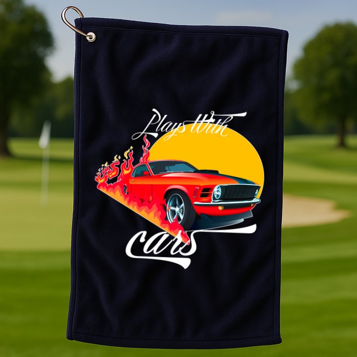 Plays With Cars Matching Family Golf Towel