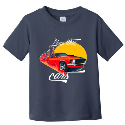 Plays With Cars Matching Family Toddler T-Shirt