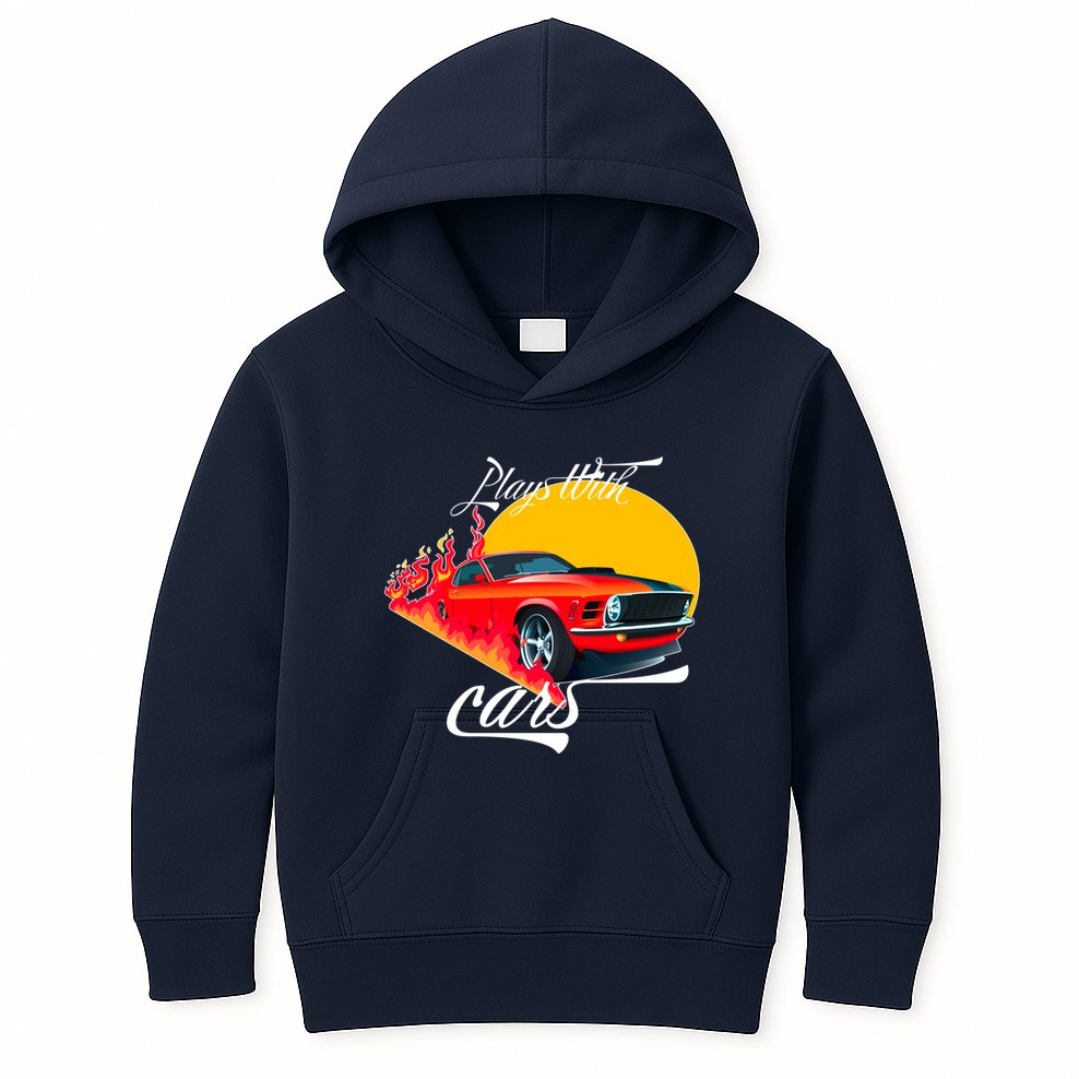 Plays With Cars Matching Family Kids Hoodie