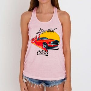 Plays With Cars Matching Family Women's Knotted Racerback Tank